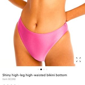 Jcrew shiny bottom high leg pink mauve xl